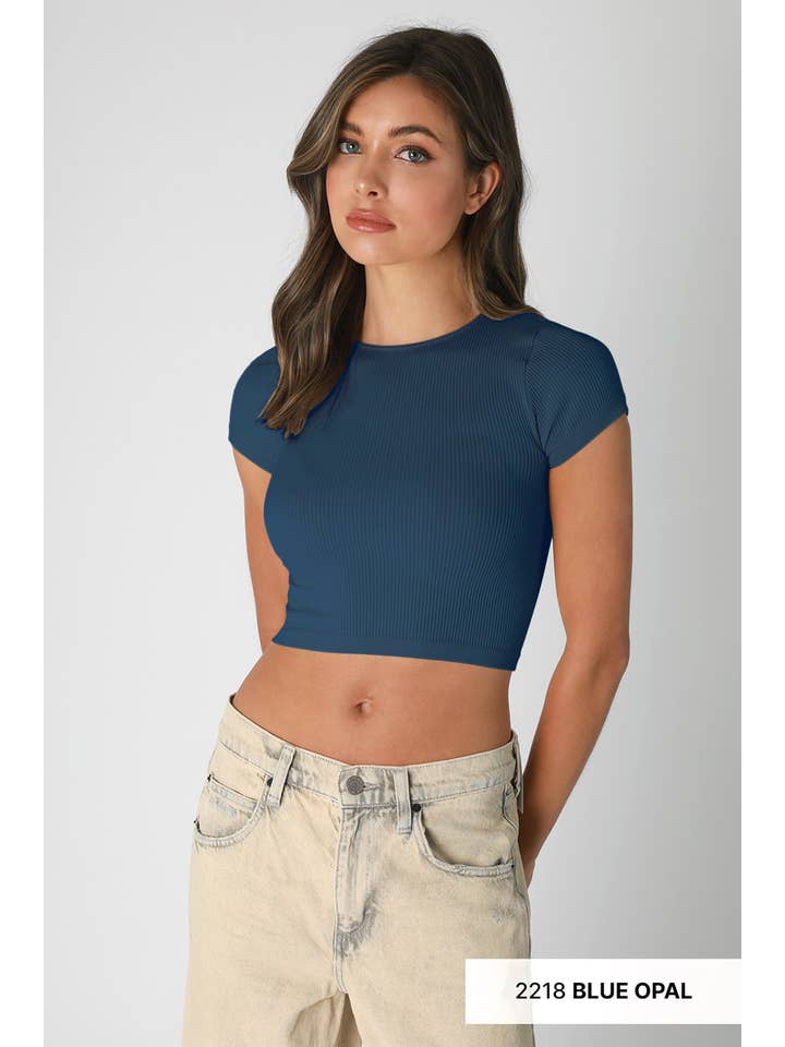 NIKIBIKI - Wholesale Knit Top - Women's - NS8232- Ribbed Baby Tee22