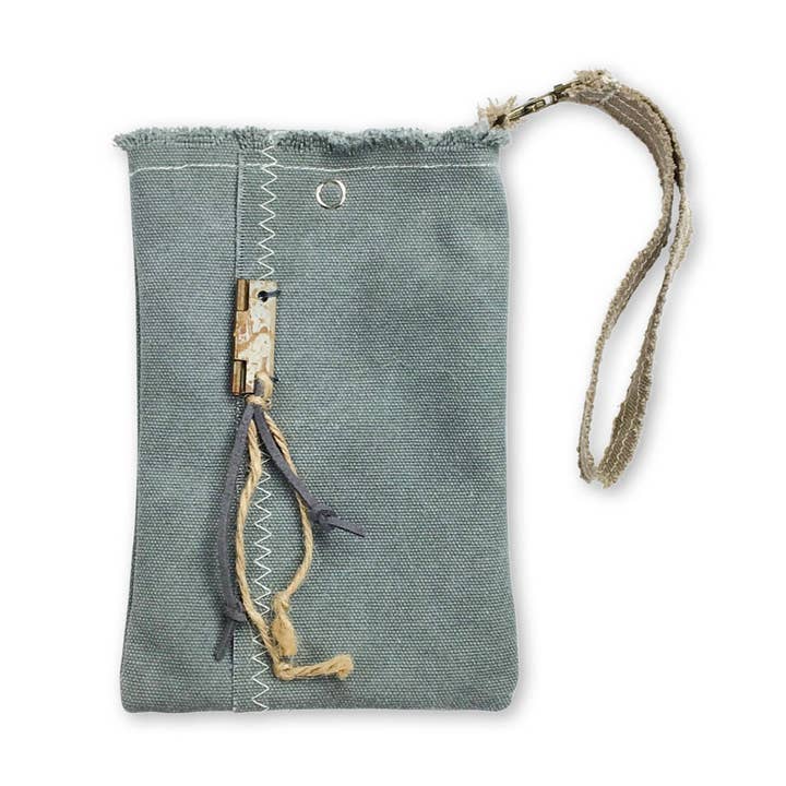 Naomi Slate Phone Pouch - Wristlet for wholesale by ReLoved by Honey and Me featuring Simply Saguaro