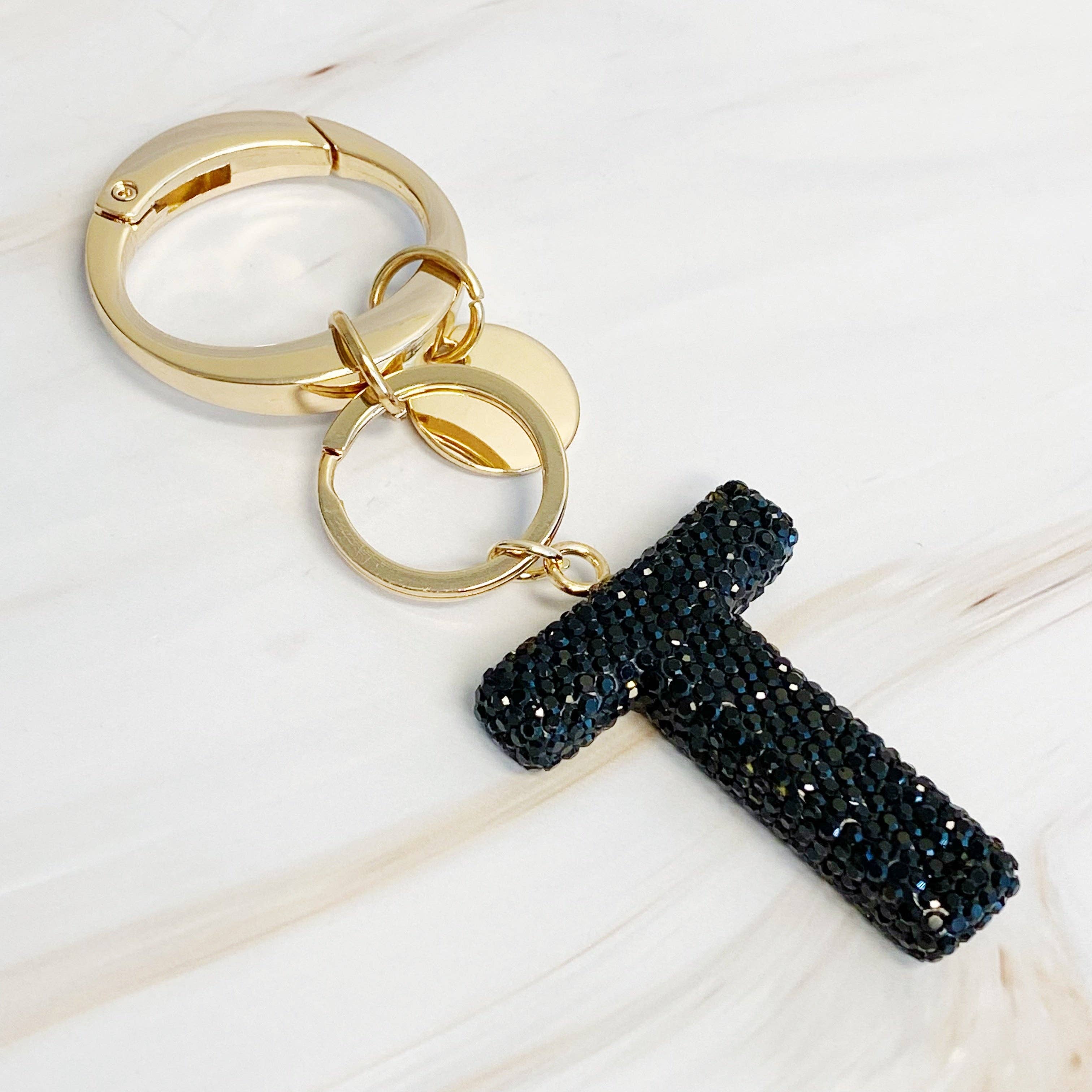Ellison+Young - Wholesale Keychain - Women's - It Girl Glam Initial Key Chain29