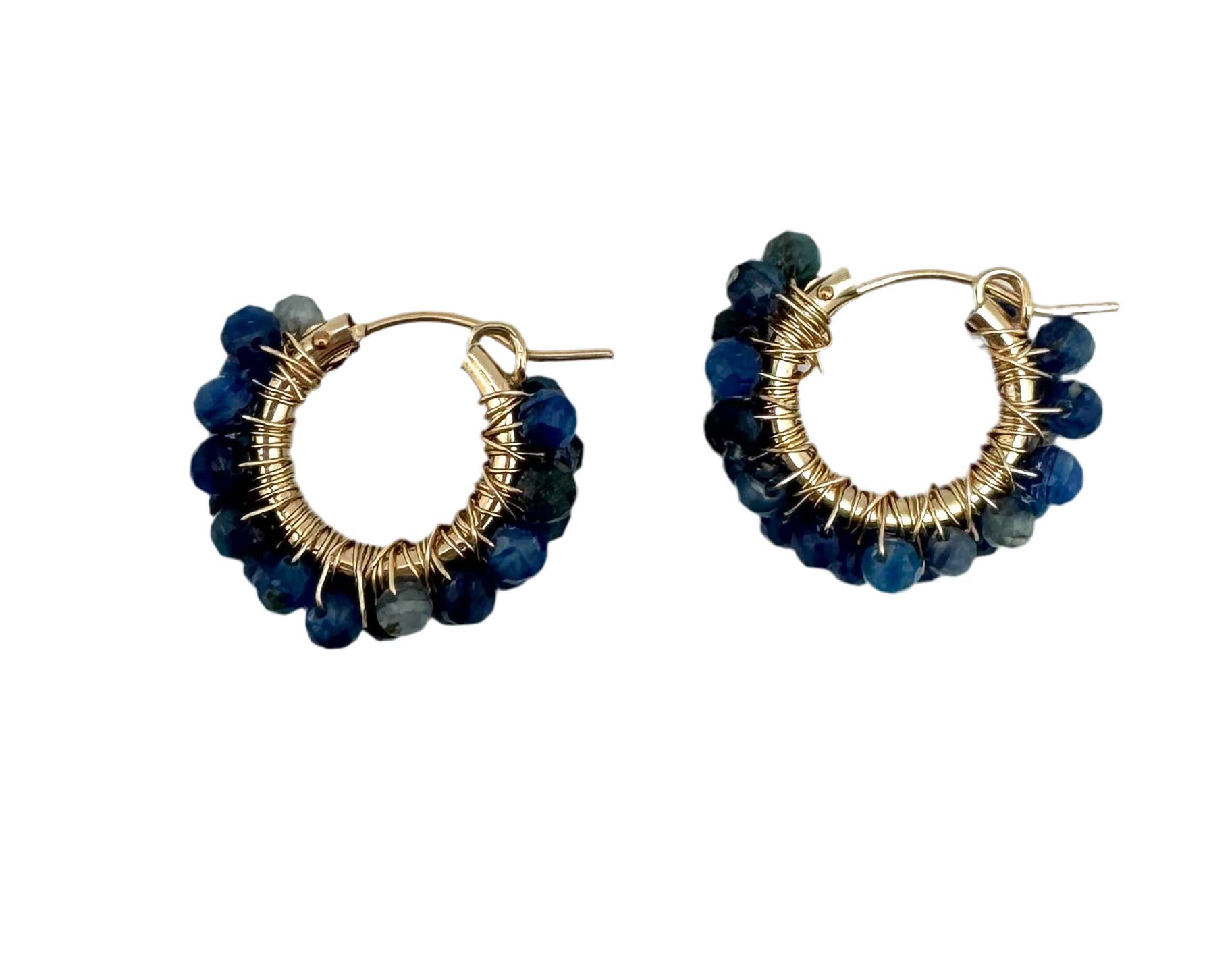 In2 design - Wholesale Hoop Earrings - Diddi beaded hoop - kyanite