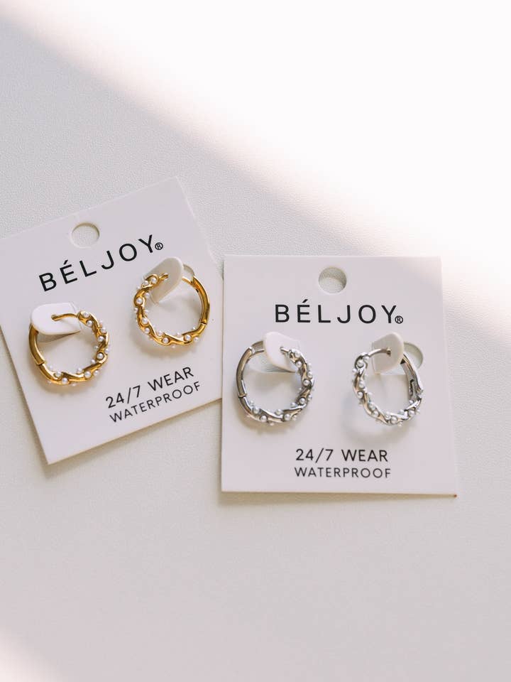 Ellie Pearl Hoops || Vælg farve for engroshandel hos BELJOY