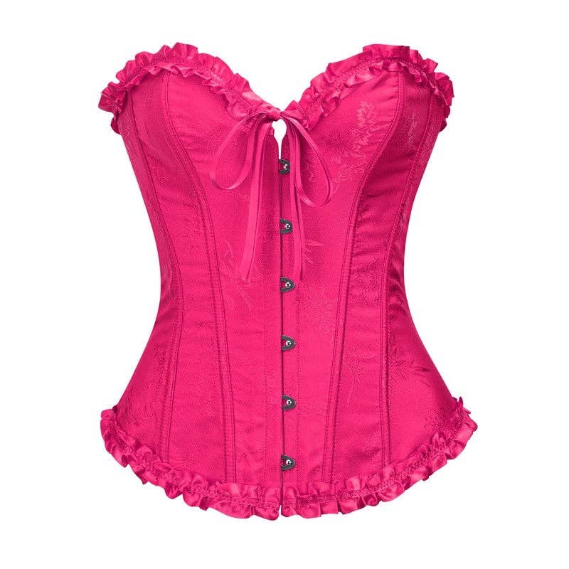 FurDecoration - Wholesale Corset - Women's - Solid Color Lace Corset Waist Trainer3