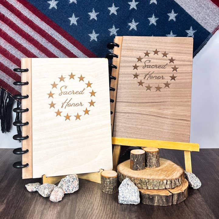 Sacred Honor - Wholesale Journal/Diary - Disc Bound Walnut Journal3