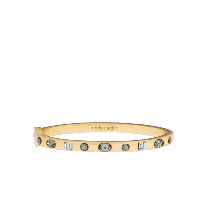 Marlyn Schiff - Wholesale Bangle Bracelet - multi shape crystal bangle