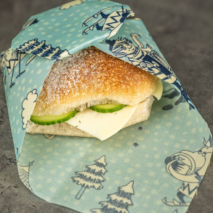 Gustaf och Linnea - Wholesale Food Storage Wrap/Bag - Moomin by G&L - Beeswax Wrap "In Winterland" Three-Pack