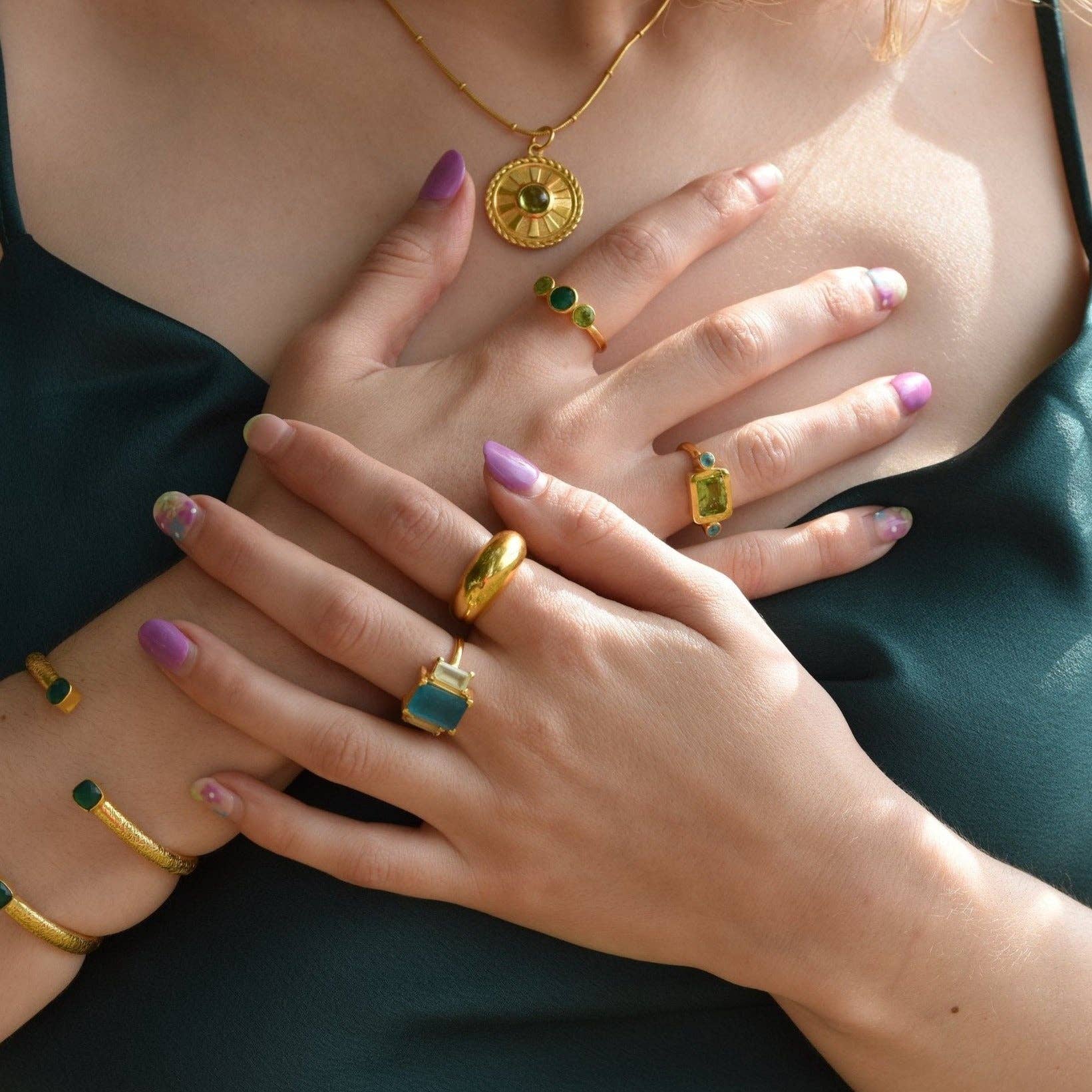 Gem Bazaar Jewellery – Großhandel Cocktail-/Statement-Ring – Irischer grüner Ring6