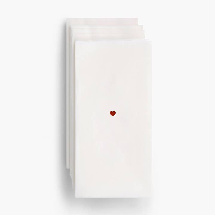 Red Heart Guest Towel Napkins - Set Of 20 for wholesale by Souvenir Stationery