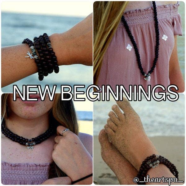 NUOVI INIZI/Perline da preghiera/Perline Mala/Collana Mala per la vendita all'ingrosso da parte di Krista Lynn Designs / Octopus Moon