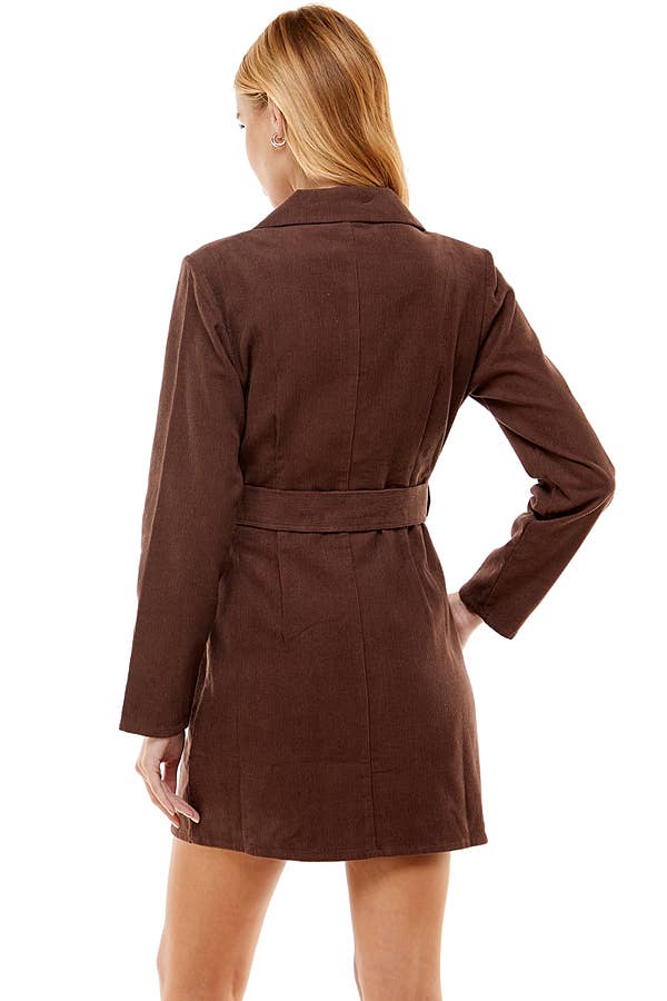 ACOA COLLECTION – Engroshandel Kjole - Dame – Bælte Blazer Kjole18