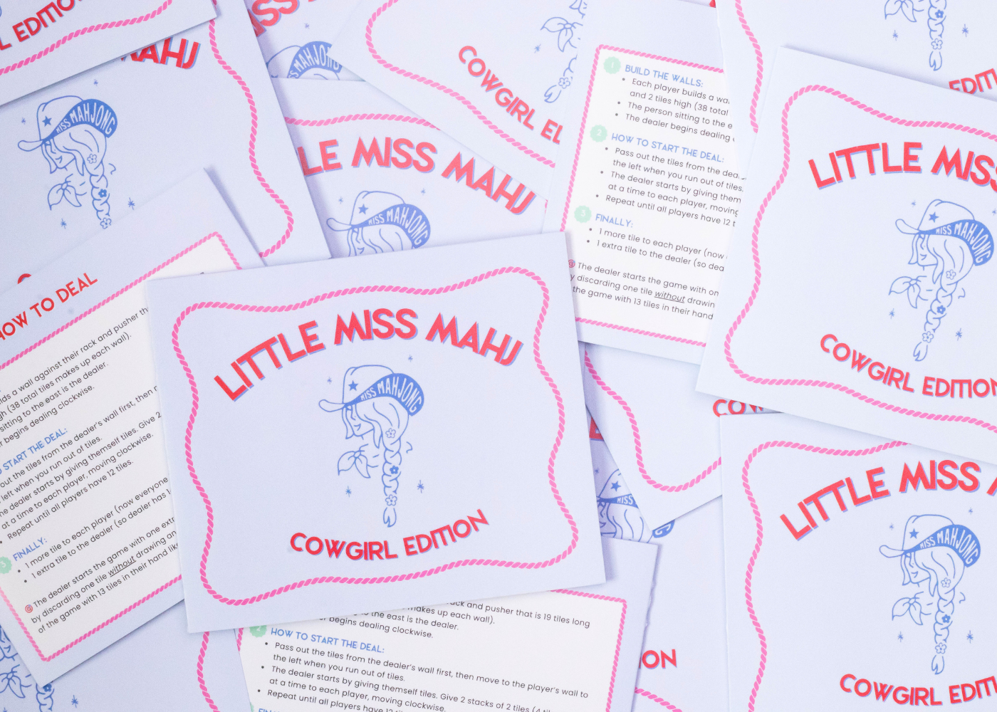 Miss Mahjong - Wholesale Card Game - Little Miss Mahj Playing Card - Cowgirl Edition1