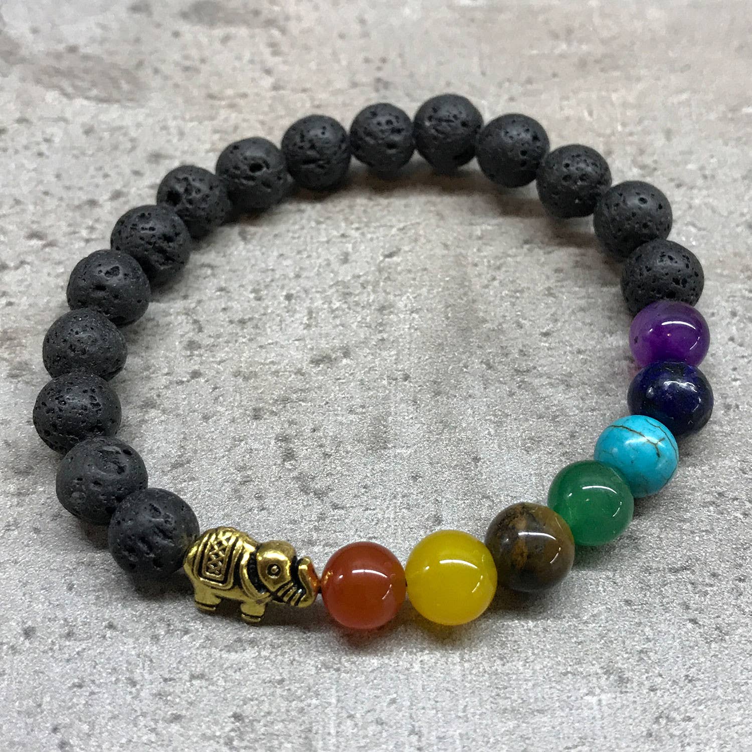 Ancient Wisdom – wholesale Beaded bracelet – Lava Stone Bracelet - Elephant Chakra1