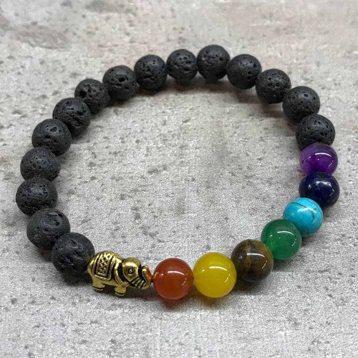 Ancient Wisdom – wholesale Beaded bracelet – Lava Stone Bracelet - Elephant Chakra1