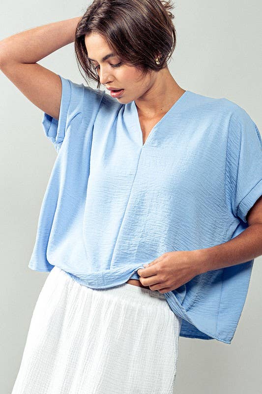 Urban Daizy - Vente T-shirt – femme - Haut à col en V Breezy Airflow-SS38