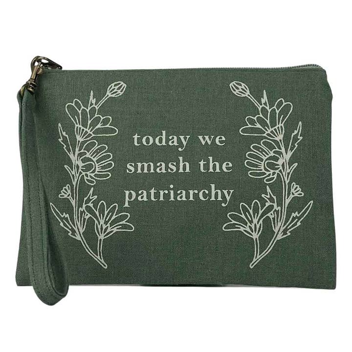 Malia Designs - Wholesale Pouch - Women's - Smash the Patriarchy Wristlet Pouch - Feminist Gift
