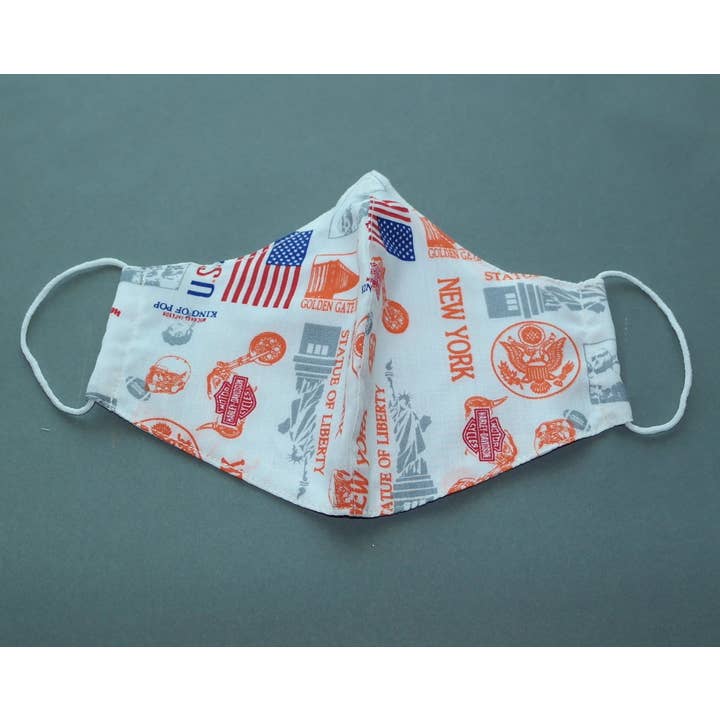 USA Gesichtsmaske - Elastischer Patriot dreilagiger Staubschutz für den Großhandel von Blu Face Masks