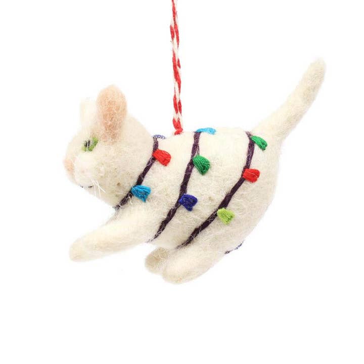 Ethical Global - Wholesale Ornament - Cat, Dog Felt Wool Ornaments Fair-Trade