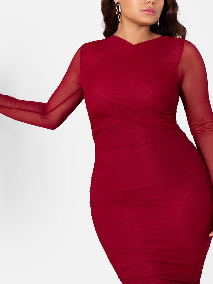 Vestido ajustado mini con escote cruzado Riley para venta al por mayor de REBDOLLS