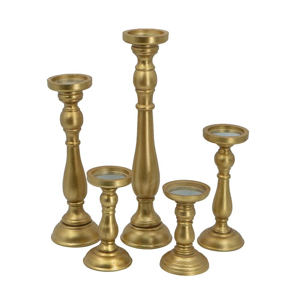 A&B Home Group Inc. – wholesale Ljushållare – S/5 Ljusstakar - Guld0