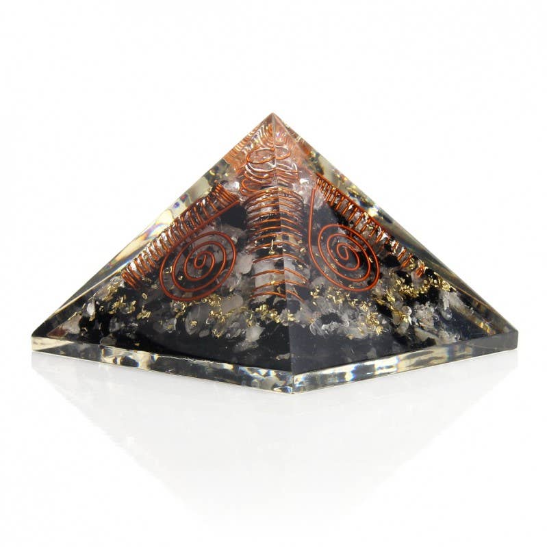 UniArt - Venta al por mayor Piedras/cristales espirituales - Pirámide de Orgonita de Minerales con Bobinas de Cobre5