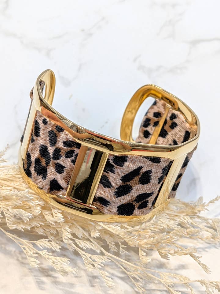 Leopard rosin bracelet in stainless steel for wholesale by LOLO & YAYA