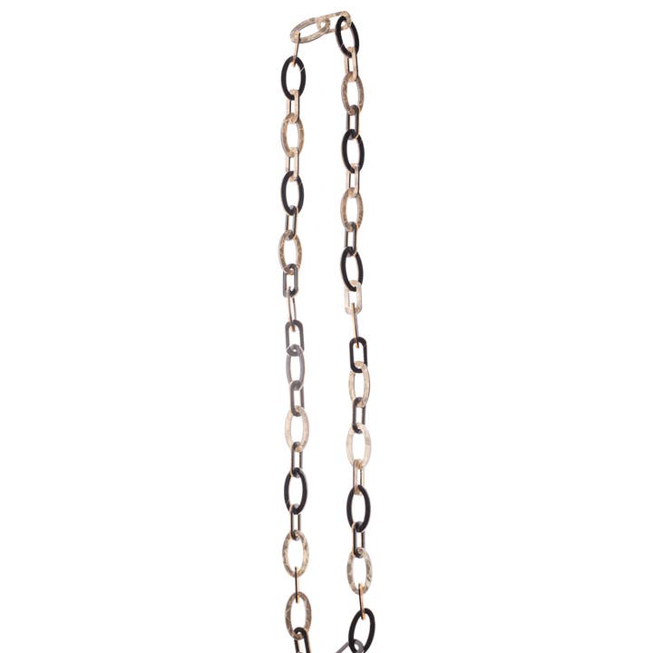 3/4" ACRYLIC LINK NECKLACE "LIGHT BROWN" for wholesale by BOPS WHOLESALE