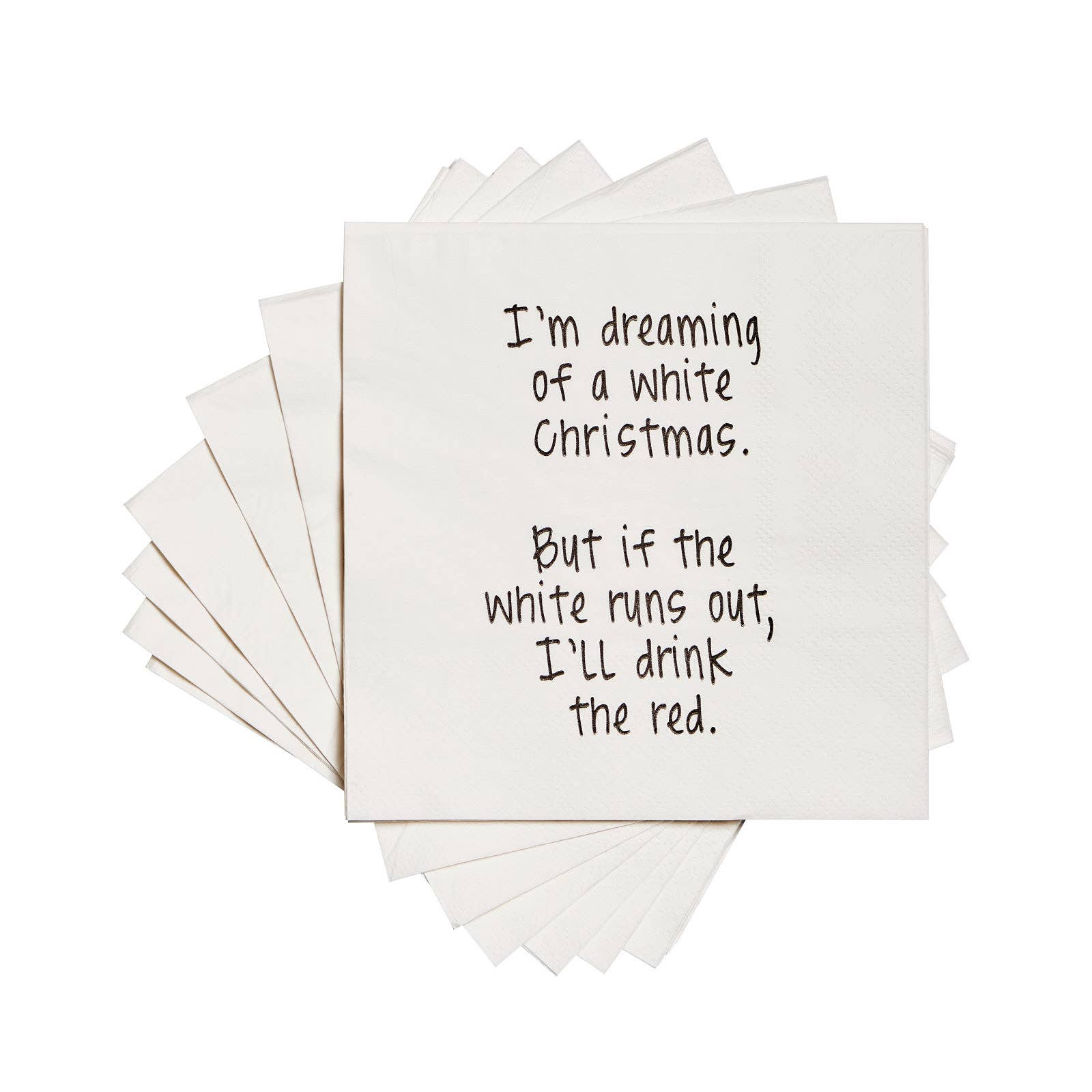 ellembee gift – Guardanapo descartável por atacado – Estou sonhando com um Natal branco. guardanapos de coquetel engraçados0