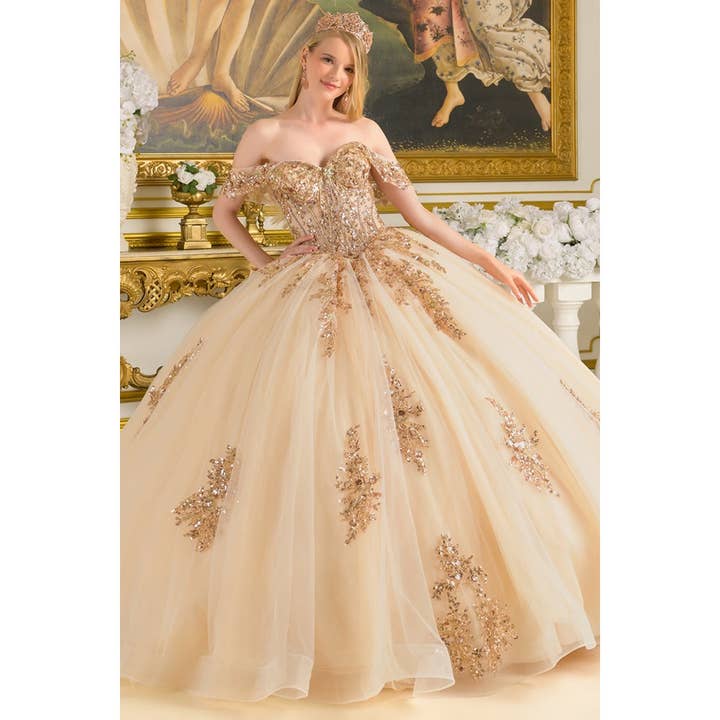 Robe de bal en tulle avec corset à col en V pour la vente par Babyfox Apparel