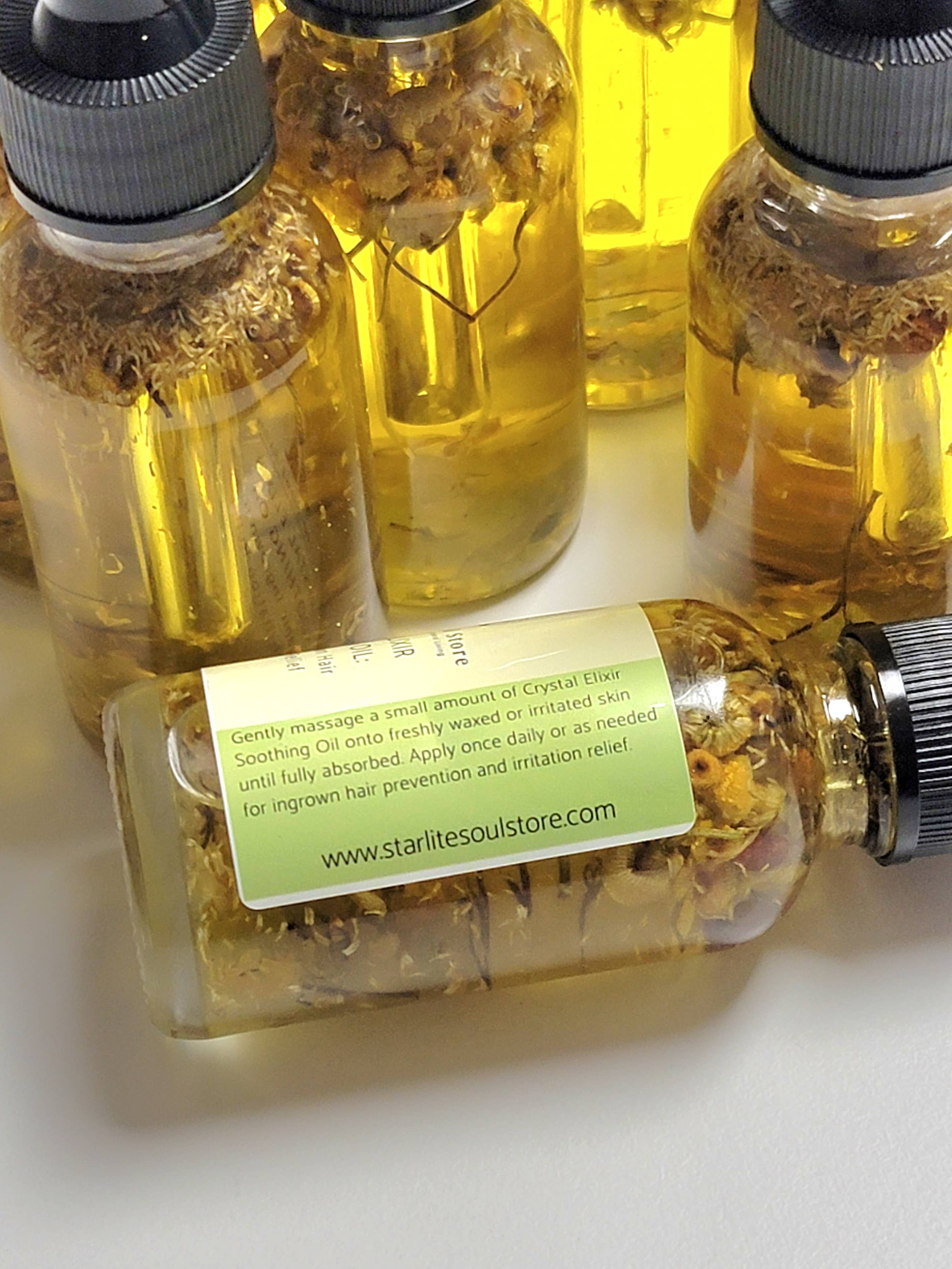Starlite Soul Store - Wholesale Bath/Body Oil - Crystal Elixir Soothing Oil: Organic Ingrown Hair Serum5