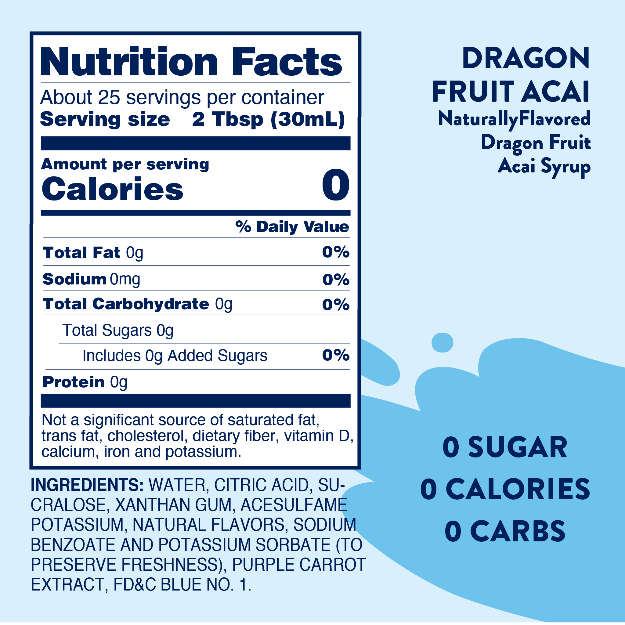 Jordan's Skinny Mixes - Wholesale Cocktail Mix/Syrup - Sugar Free Dragonfruit Acai Flavor Infusion Syrup5