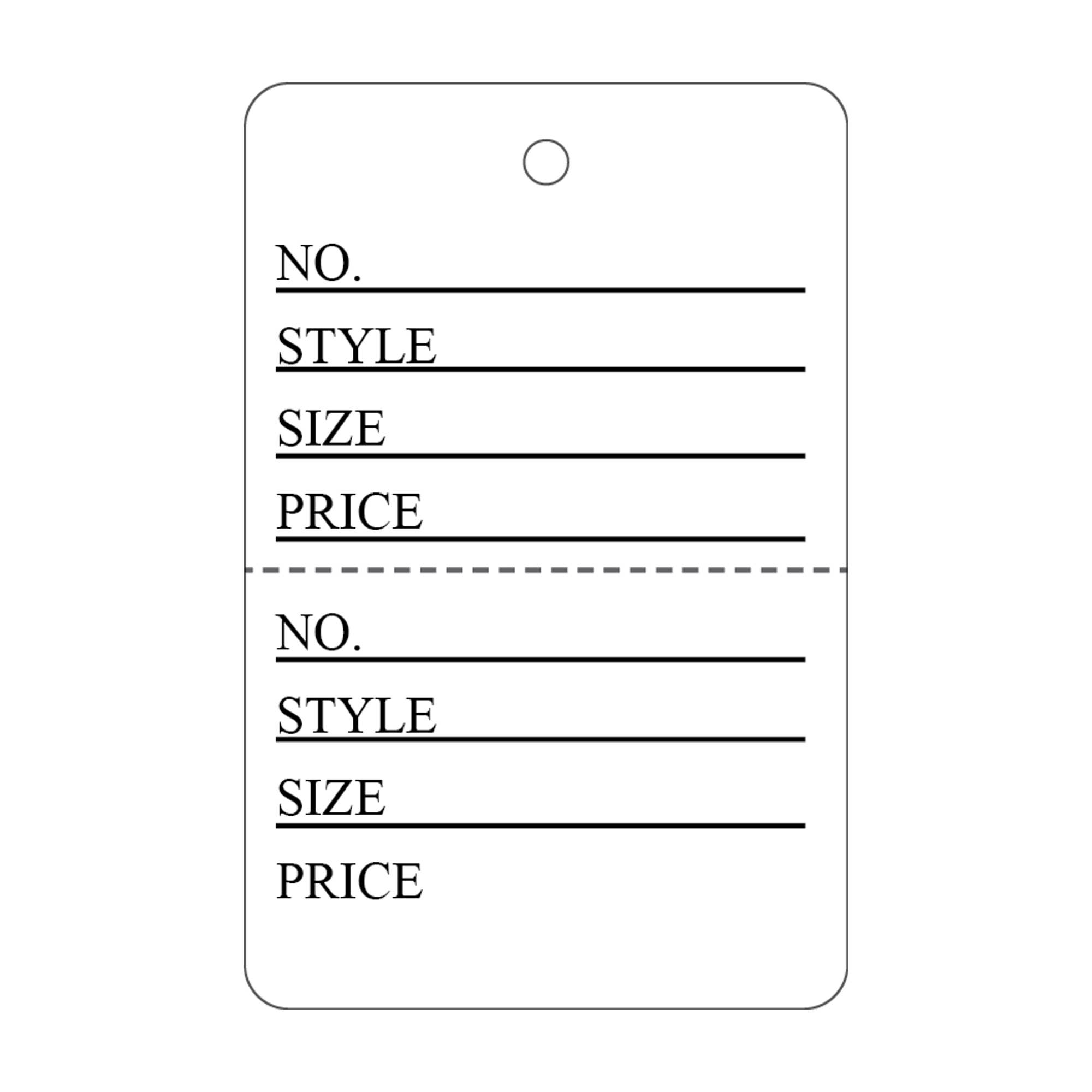 Suburban Sales - Wholesale Gift Tag - Large 2-Part Retail Tags 1,000pcs/box0