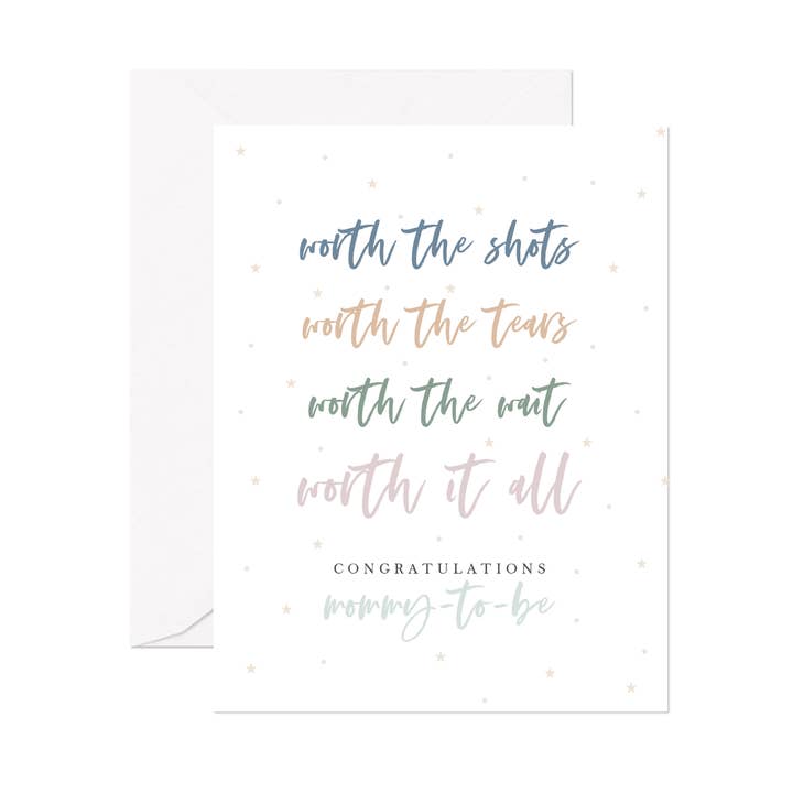Worth It All Infertility Greeting Card for wholesale by Socialvites