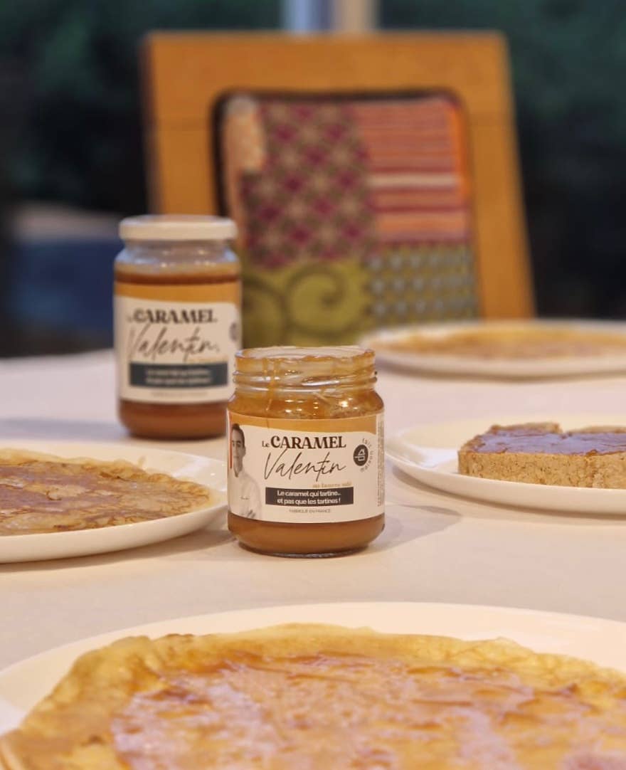 Le Caramel Valentin - Venta al por mayor Salsas de caramelo - Bote de caramelo con mantequilla salada de 175 g1