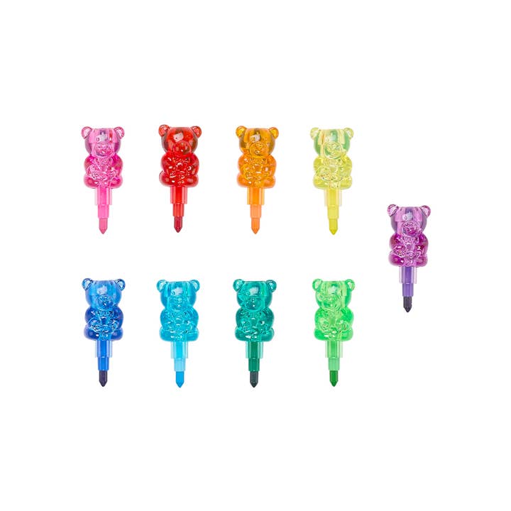 OOLY - Wholesale Crayons - Kids & Baby - Bunch O' Bears: Gummy Bear Stacking Crayons (Tub of 24 Stick2