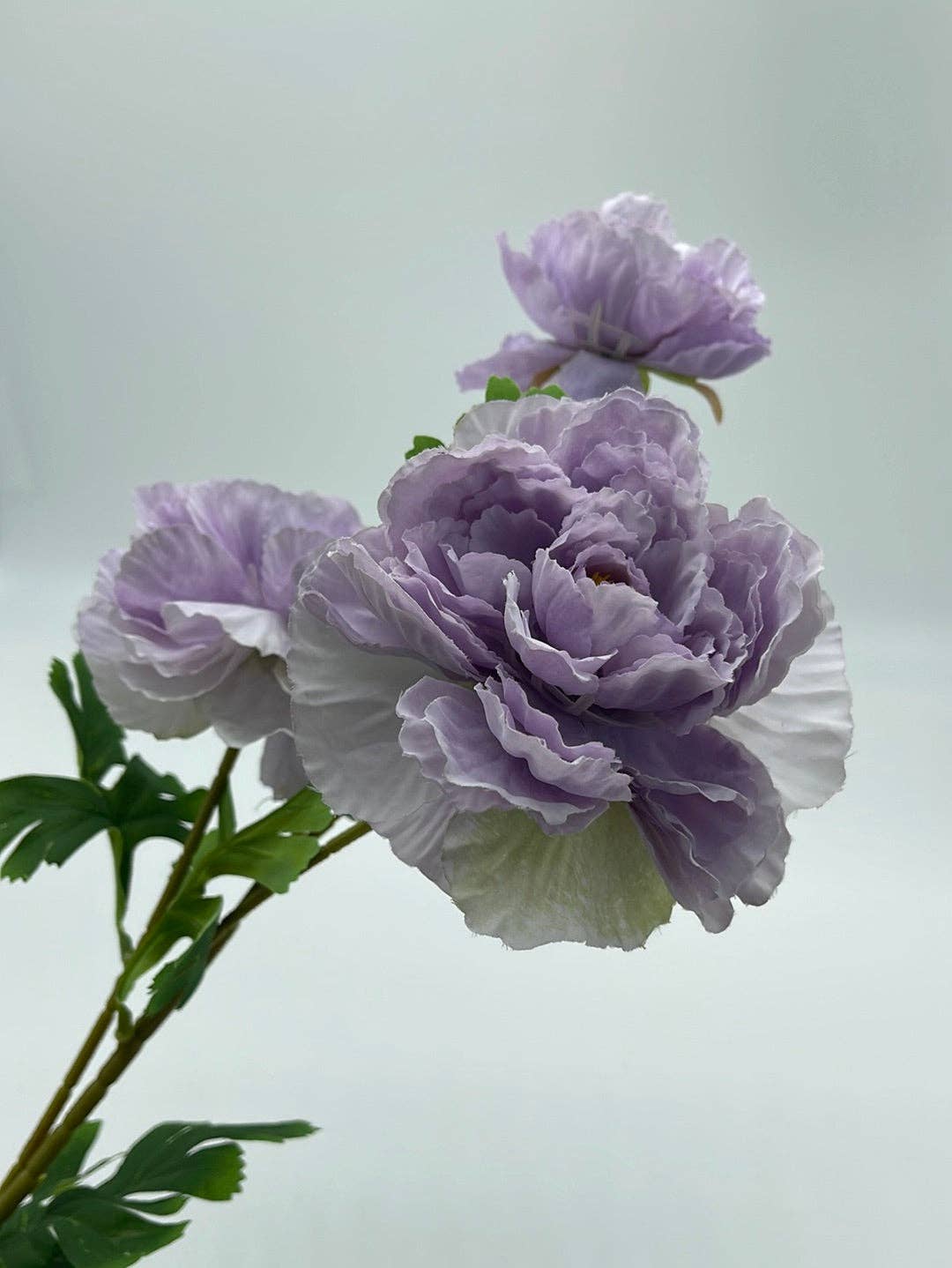 JKF & Co Pty Ltd – wholesale Konstgjorda blommor – Peonies 3 Head Spray Lila1