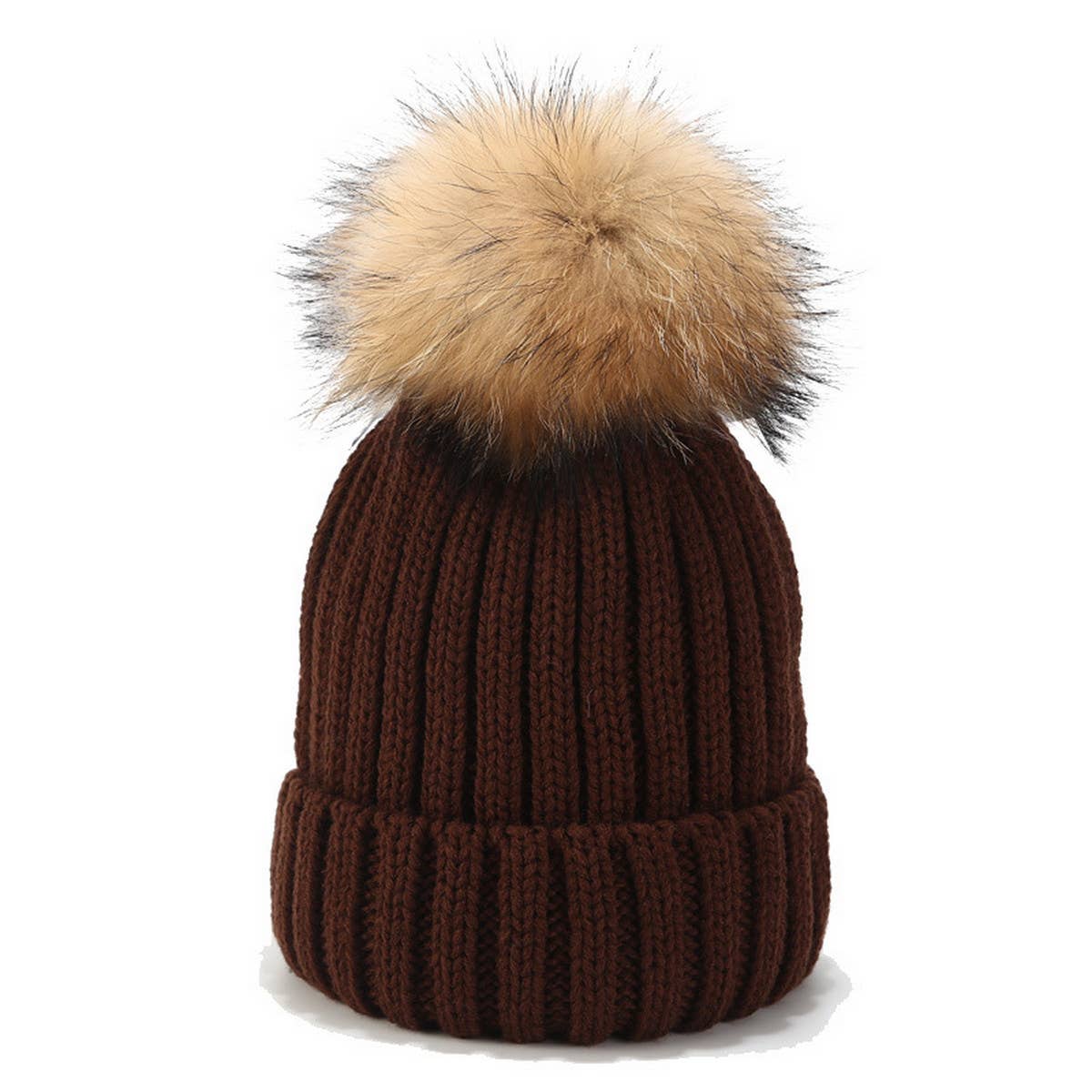 ACCITY - Wholesale Beanie - Women's - OUTDOOR WARM WOOL BALL KNITTED HAT_CWAH15778