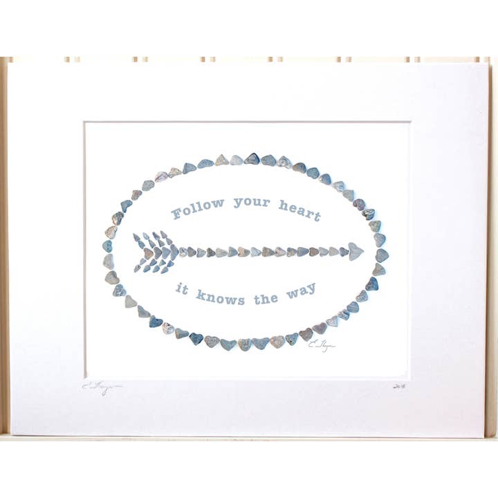 Inspirational art | Follow your heart art print for wholesale by Love Rocks Me®