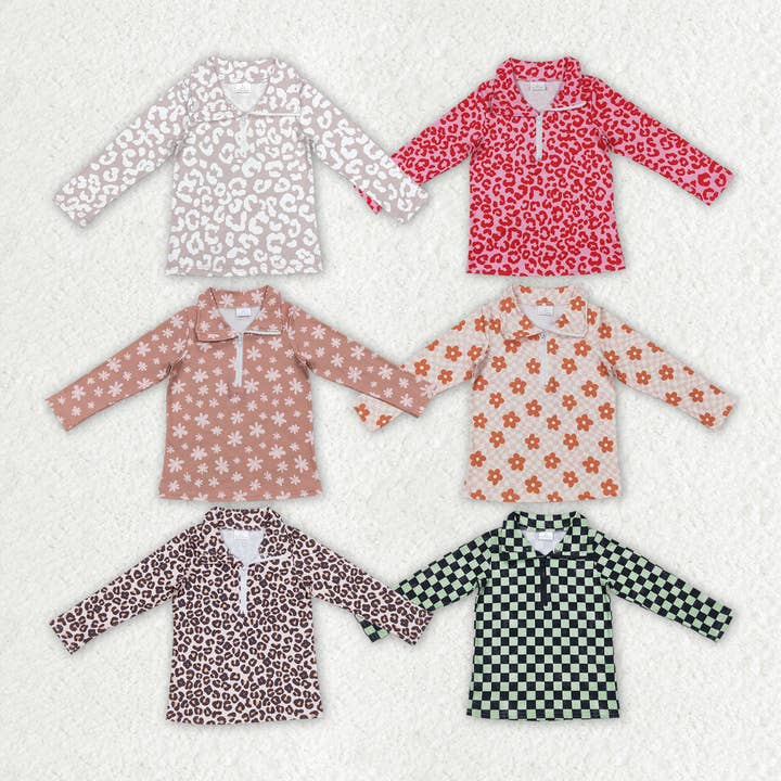 Pulls zippés à manches longues pour bébés et filles Kids Boutique pour la vente par Aier Wholesale