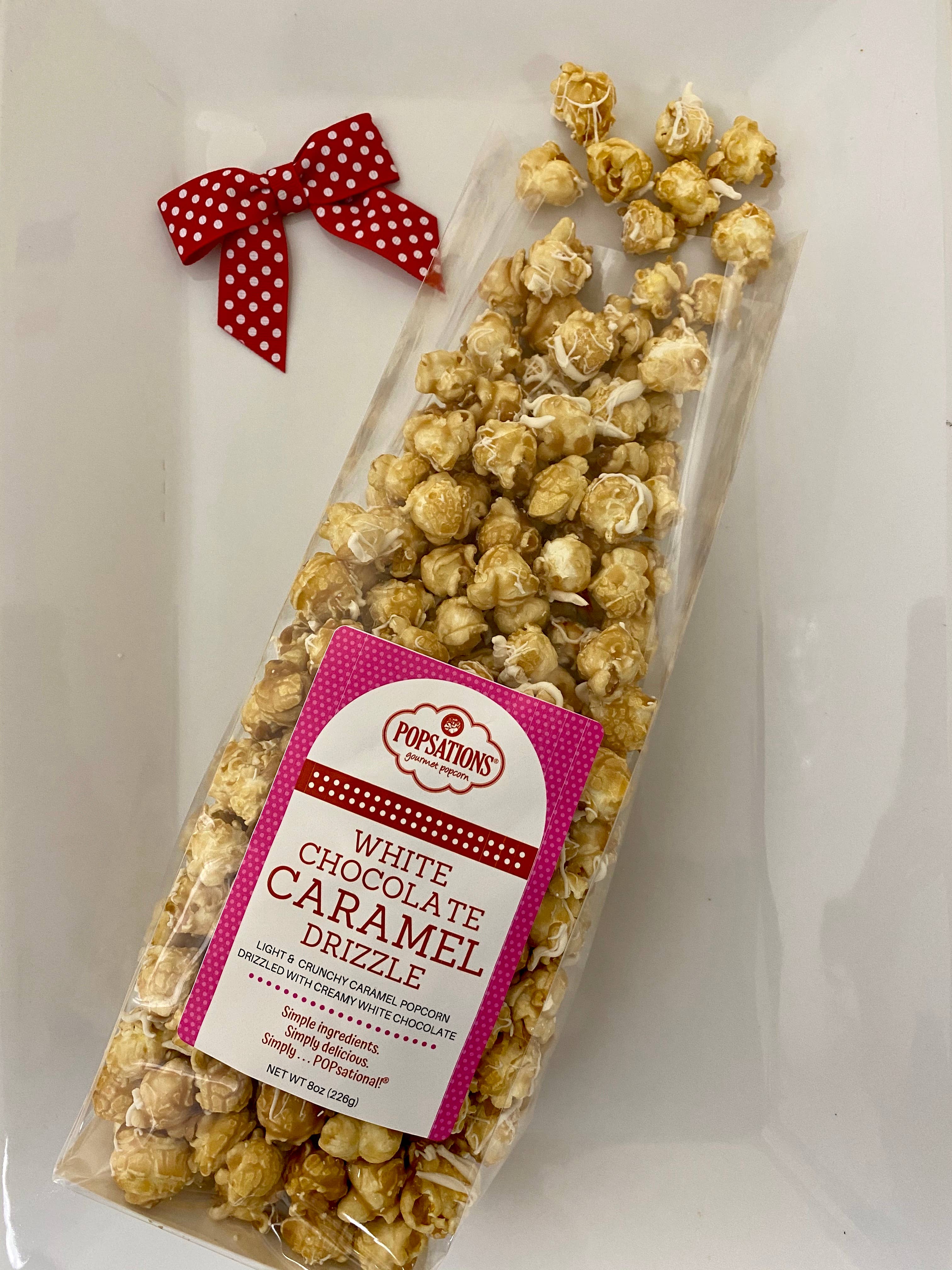 Popsations Popcorn Company - Wholesale Popcorn - Caramel Popcorn 8oz Ribbon Bag18