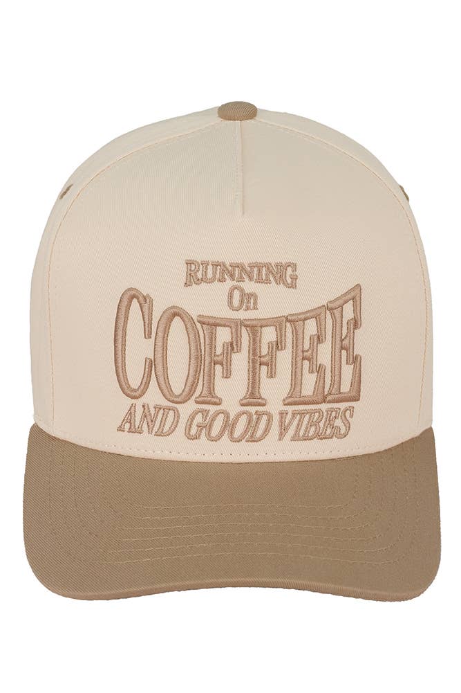 Hana - Wholesale Trucker Hat - Women's - C.C RUNNING ON COFFEE AND GOOD VIBES Trucker Cap0