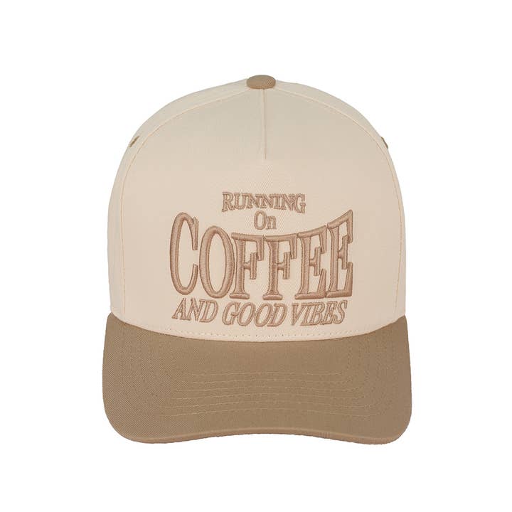 Hana - Wholesale Trucker Hat - Women's - C.C RUNNING ON COFFEE AND GOOD VIBES Trucker Cap
