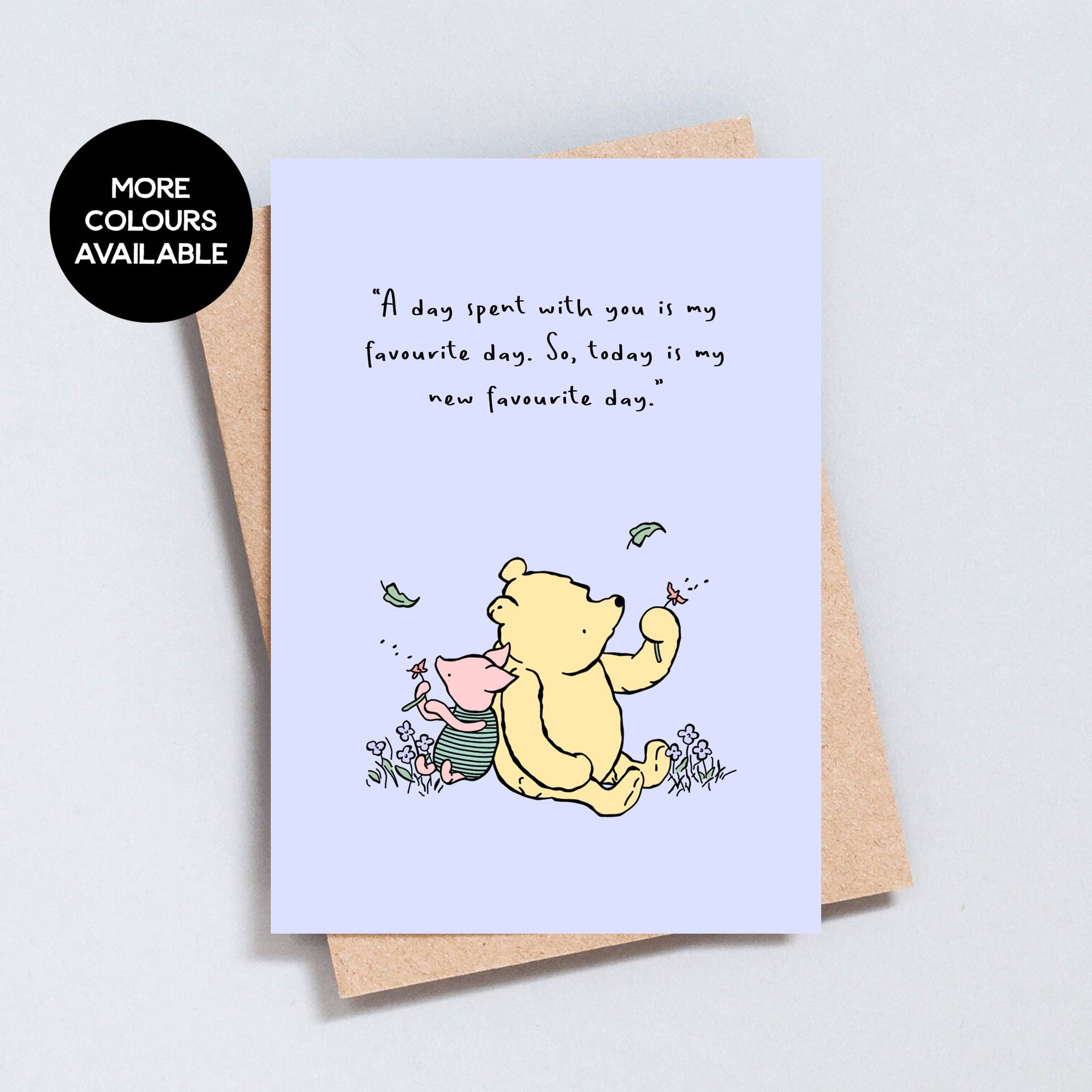 The Type Club – wholesale Love card – Bear Illustration Quote Card1