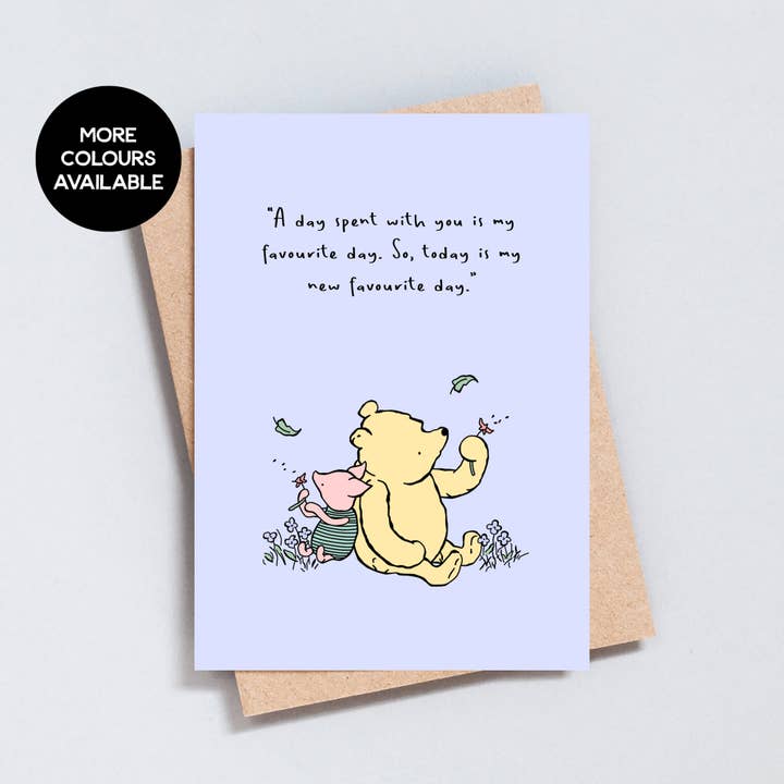 The Type Club – wholesale Love card – Bear Illustration Quote Card1