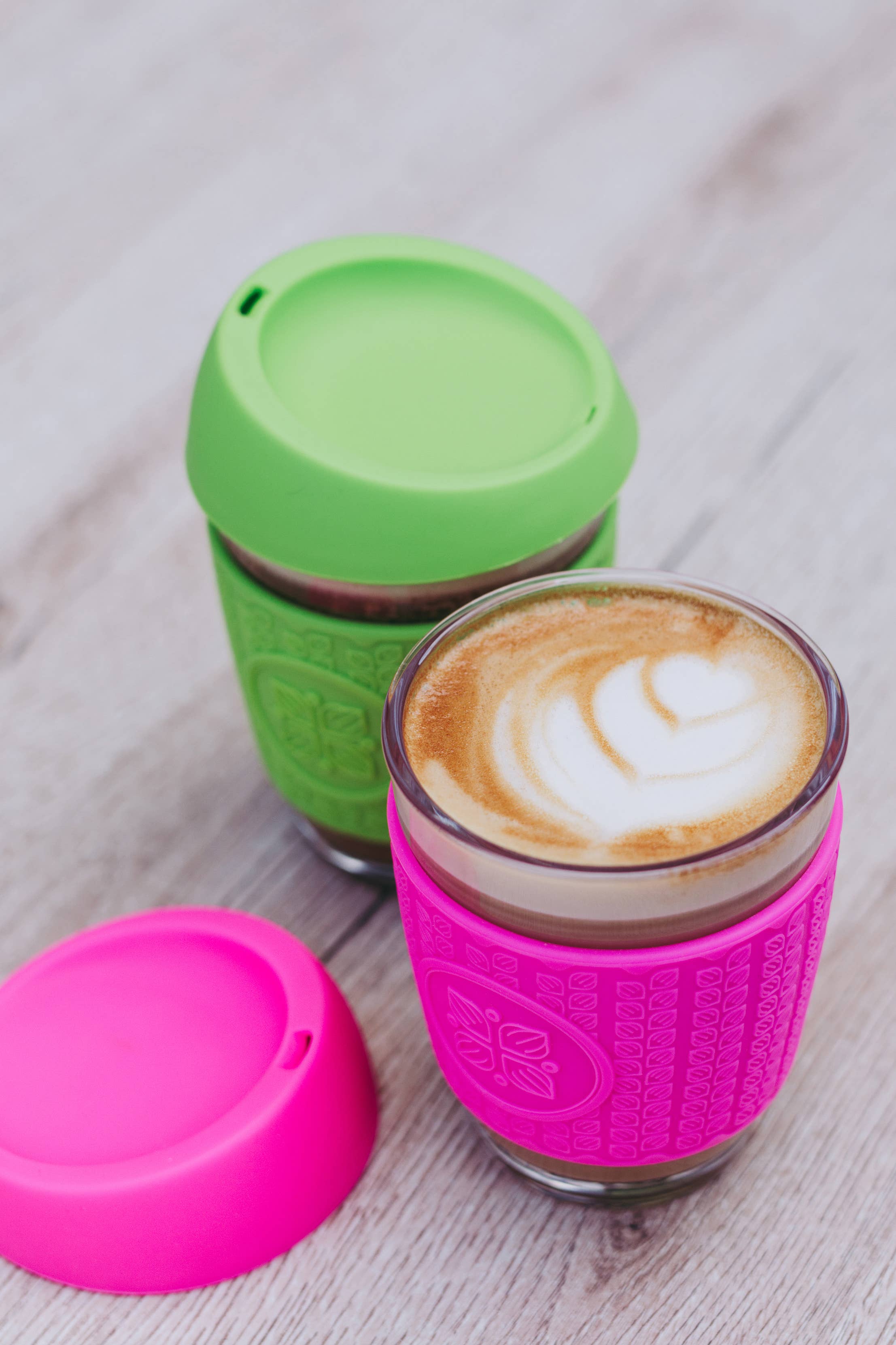 Funk My World – wholesale Insulated mug/tumbler – Funk My World Reusable   GlassTravel Cups - FUSION PINK3
