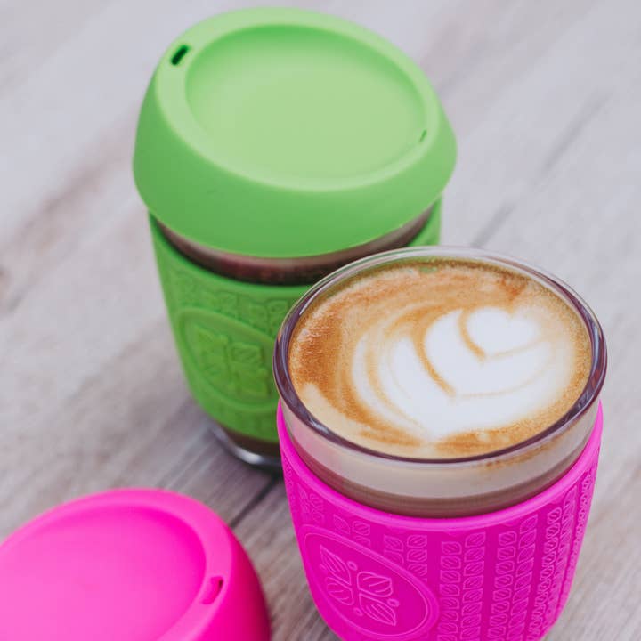 Funk My World – wholesale Insulated mug/tumbler – Funk My World Reusable GlassTravel Cups - FUSION PINK3