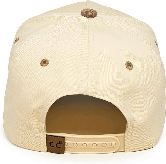 Funky Junque - Wholesale Baseball Cap - Unisex - Two Tone Vintage Snapback Hat - Khaki/Beige4