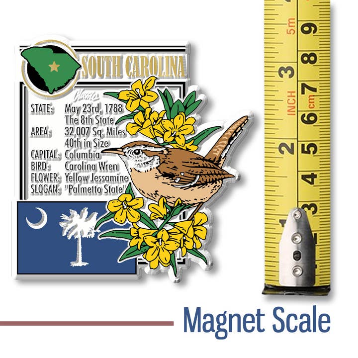 7 Star - Wholesale Magnet - South Carolina State Montage Magnet, Made in USA