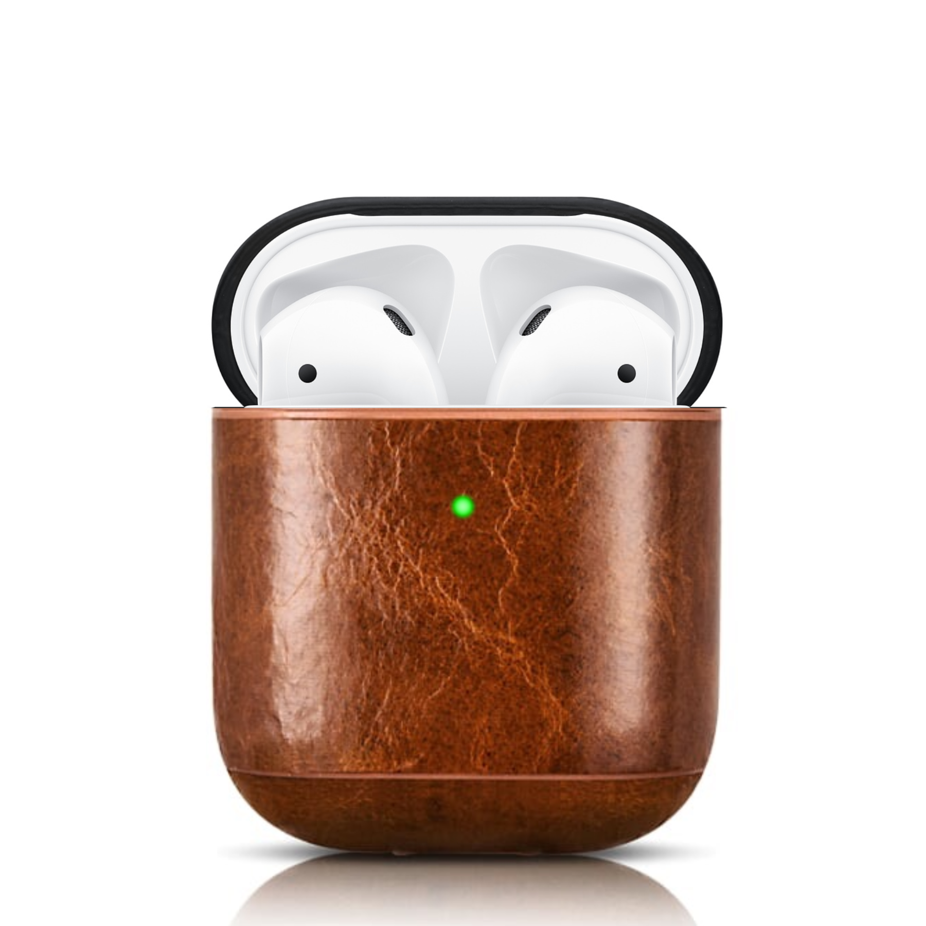 CairPods - Wholesale Earphone/Headphone Case - Unisex - Luxury Premium Leather Apple AirPods 2 Case Light Brown0