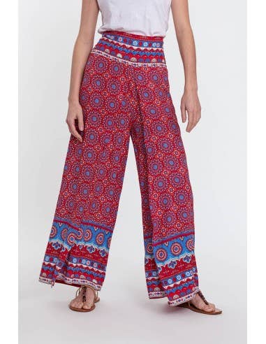 MAKANI - Wholesale Broek - Dames - Pannenkoekenbroek met print voor dames - KAT7009