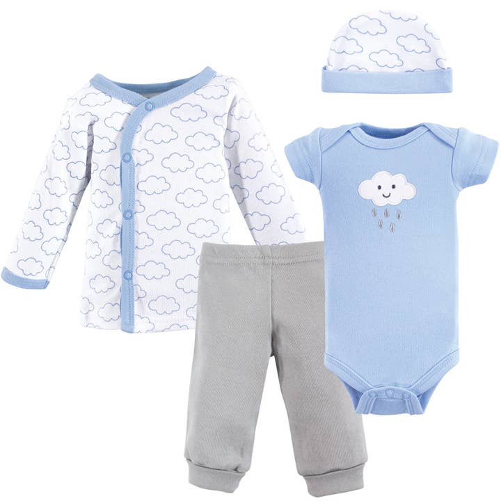 BabyVision - Vente Ensemble de vêtements – bébé - Luvable Friends Ensemble de Layette Preemie Coton, Garçon Nuage