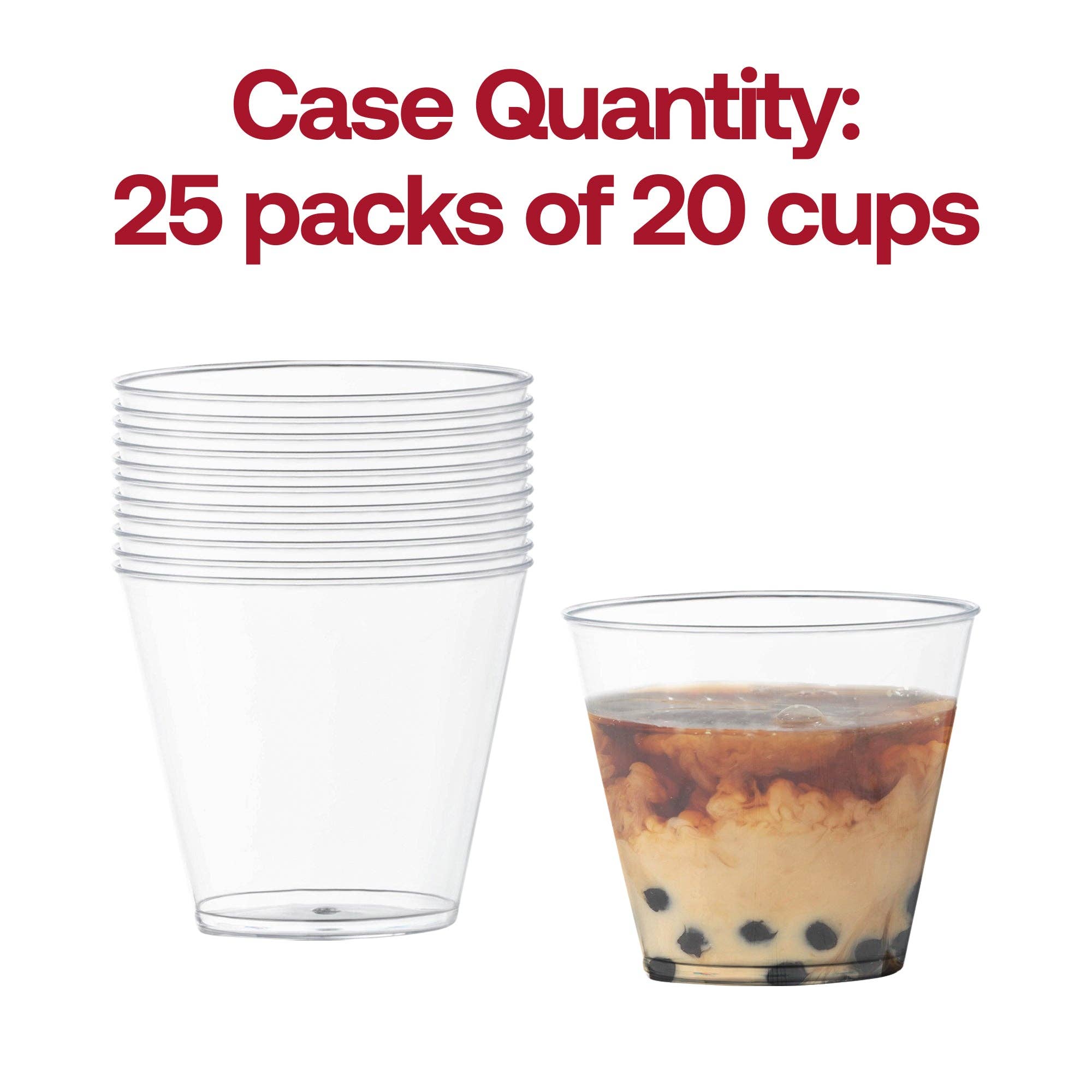 Smarty had a Party - Wholesale Disposable Cup - 5 oz. Crystal Clear Plastic Disposable Party Cups - 20 pcs5